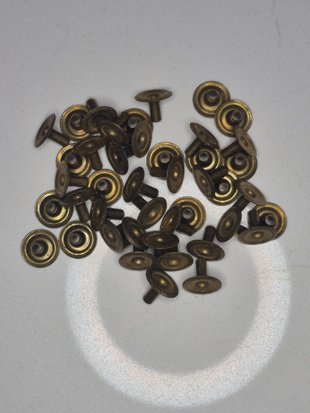 43 Sets DOT 3/8 in Gold Single Cap Tubular Rivets Leathercraft Hardware